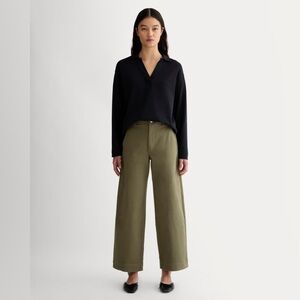 Everlane Utility Wide Leg Pant in Kalamata, Size 00